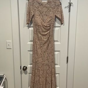 david's bridal gold mother of the bride dress Champagne Long Gold Mother Of The Bride Dresses Lara Embroidered Long Sleeve A-Line Dress David's